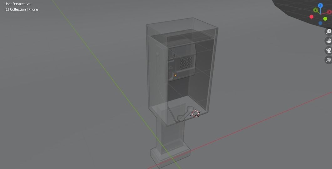 Public Phone Booth Free 3D model_6