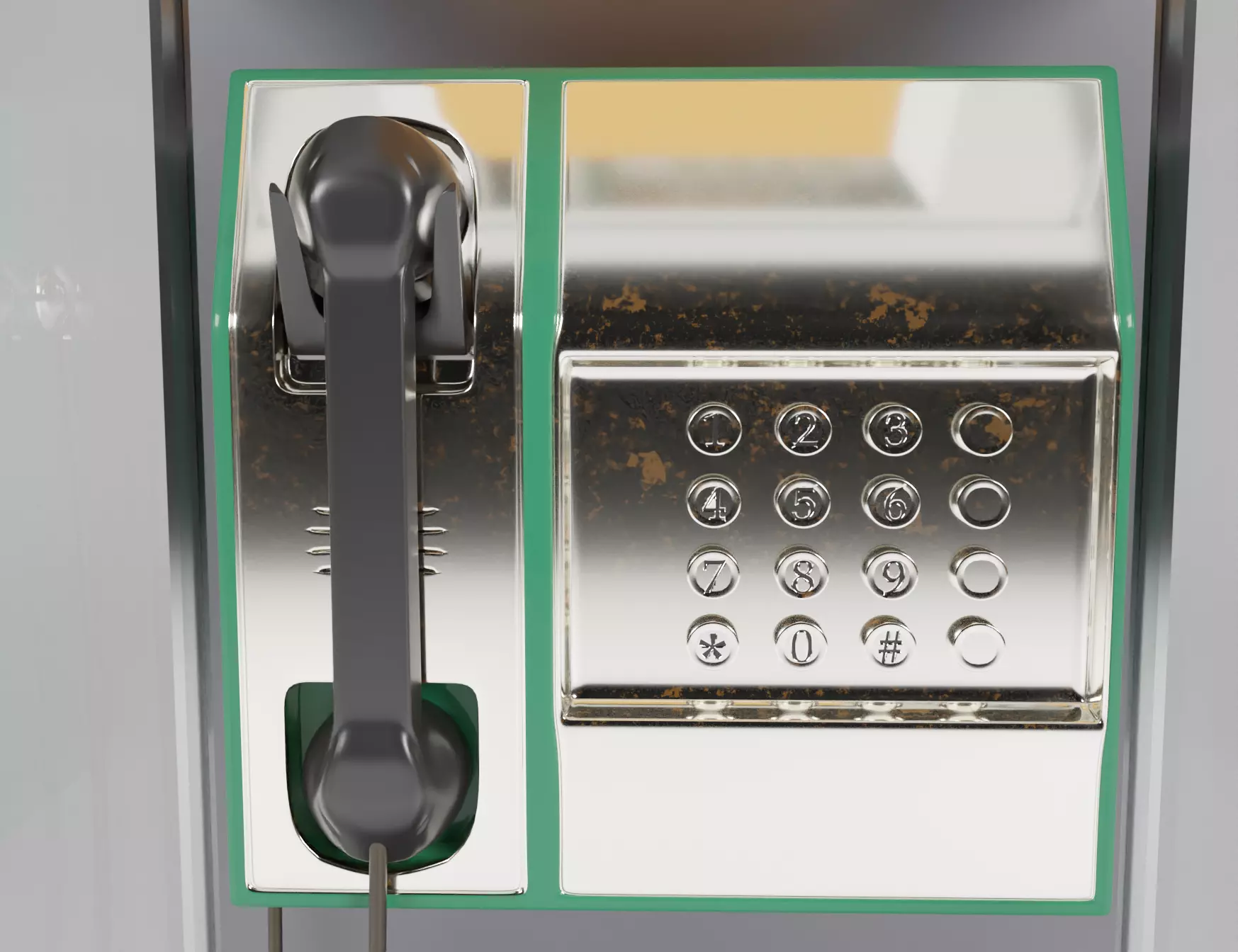 Public Phone Booth Free 3D model_0