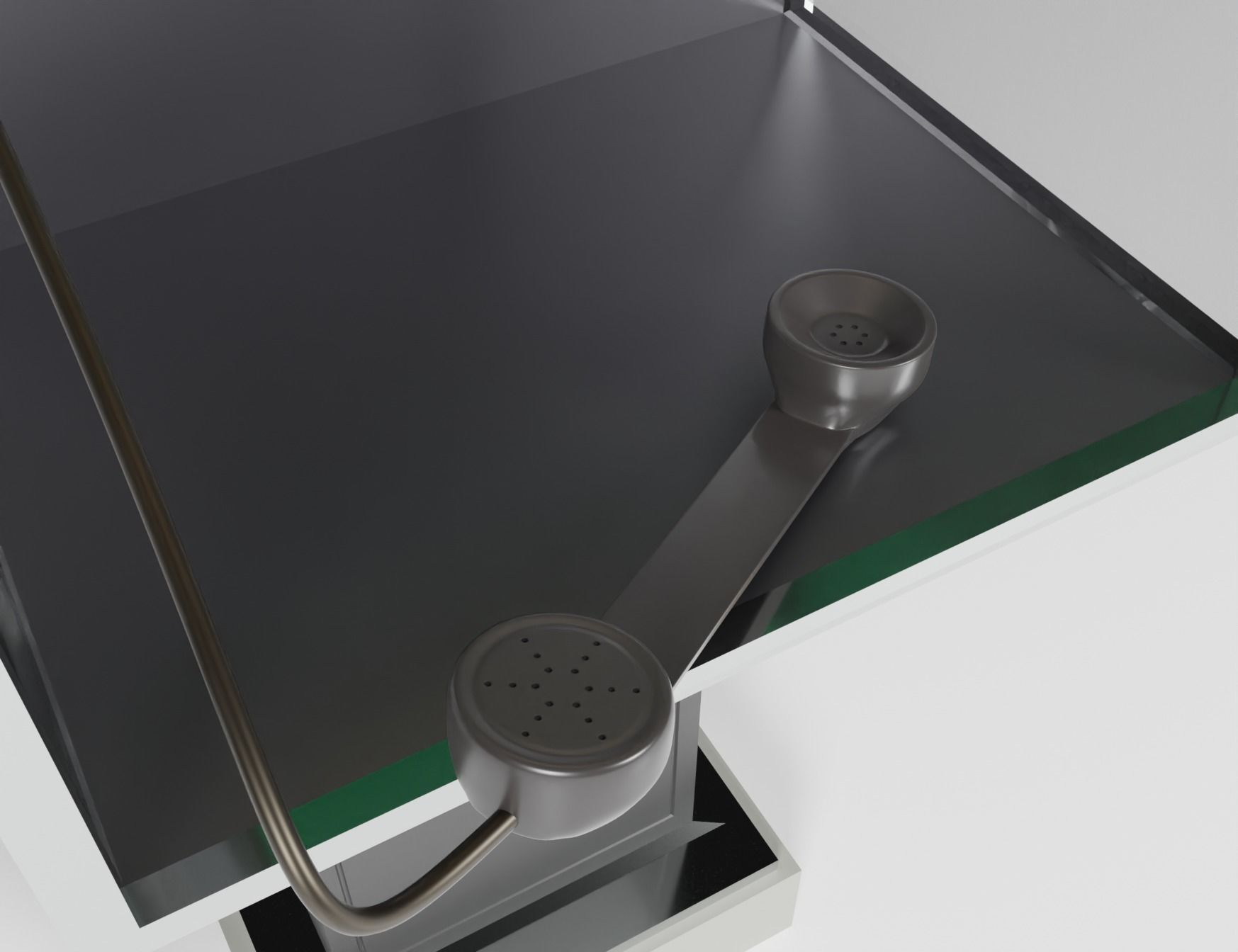 Public Phone Booth Free 3D model_4