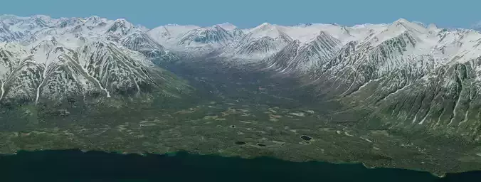 Mountains Valley Range - Tatshenshini-Alsek Provincial Park