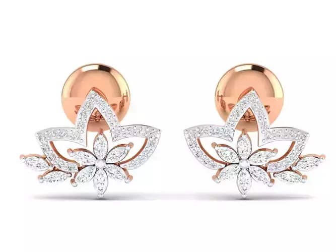 Women Earrings 3dm stl render detail 