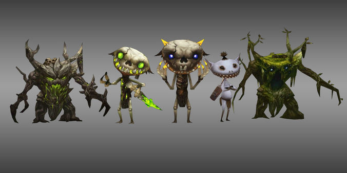 Monster Character game Collection 1 Low-poly 3D model