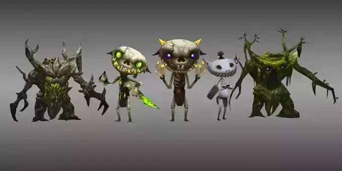 Monster Character game Collection 1 Low-poly 3D model