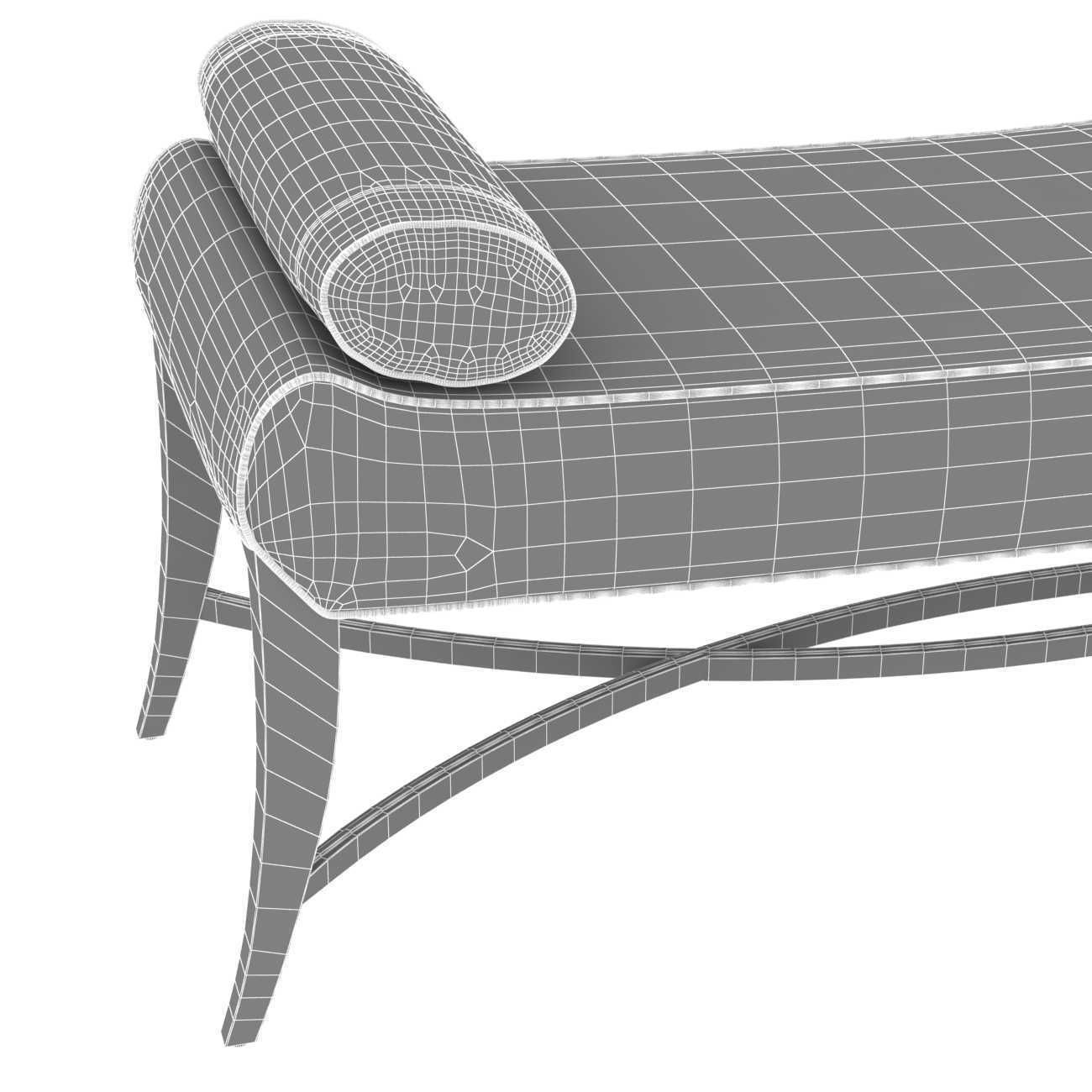 Michael Amini AICO Malibu Crest Bench 3D model_6