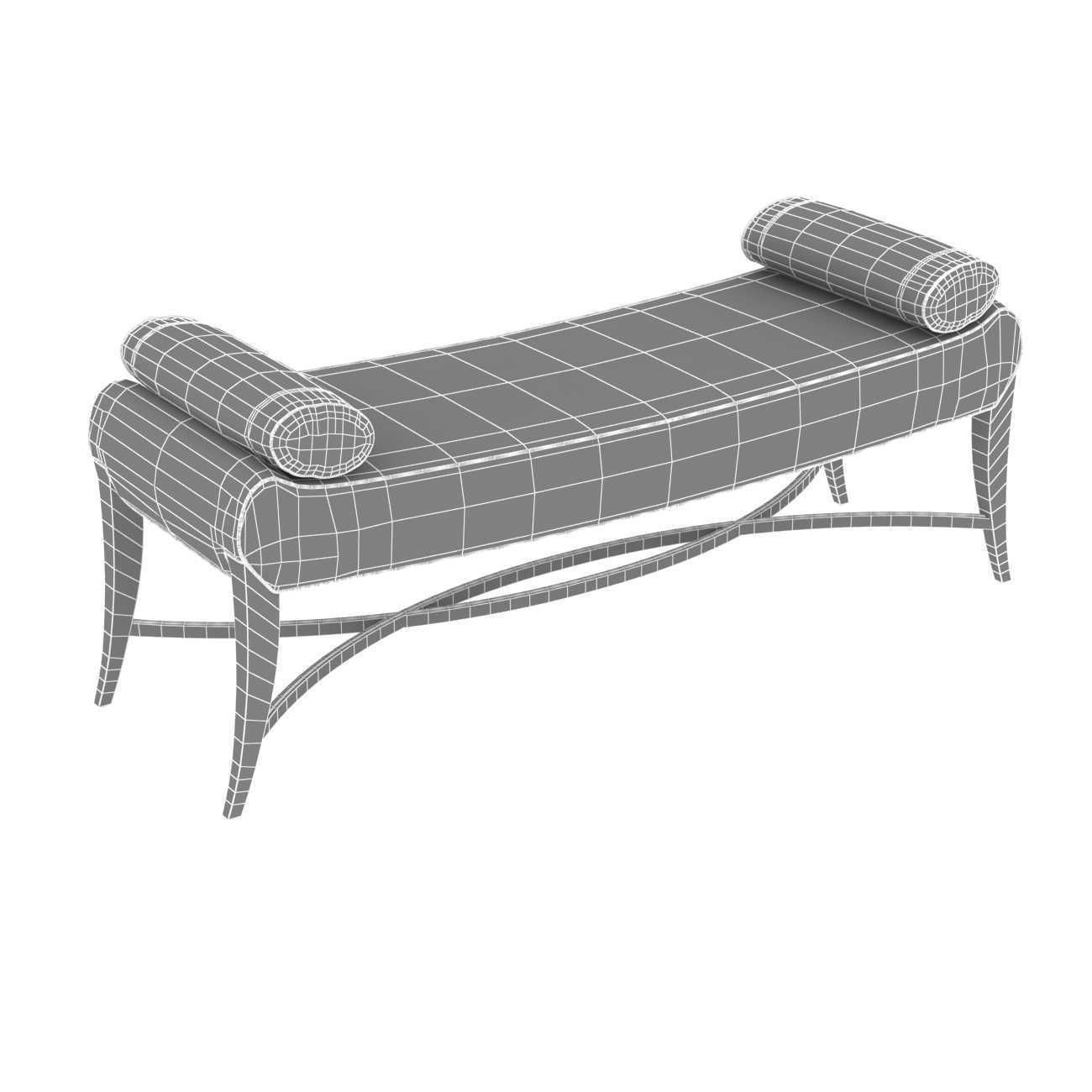 Michael Amini AICO Malibu Crest Bench 3D model_8