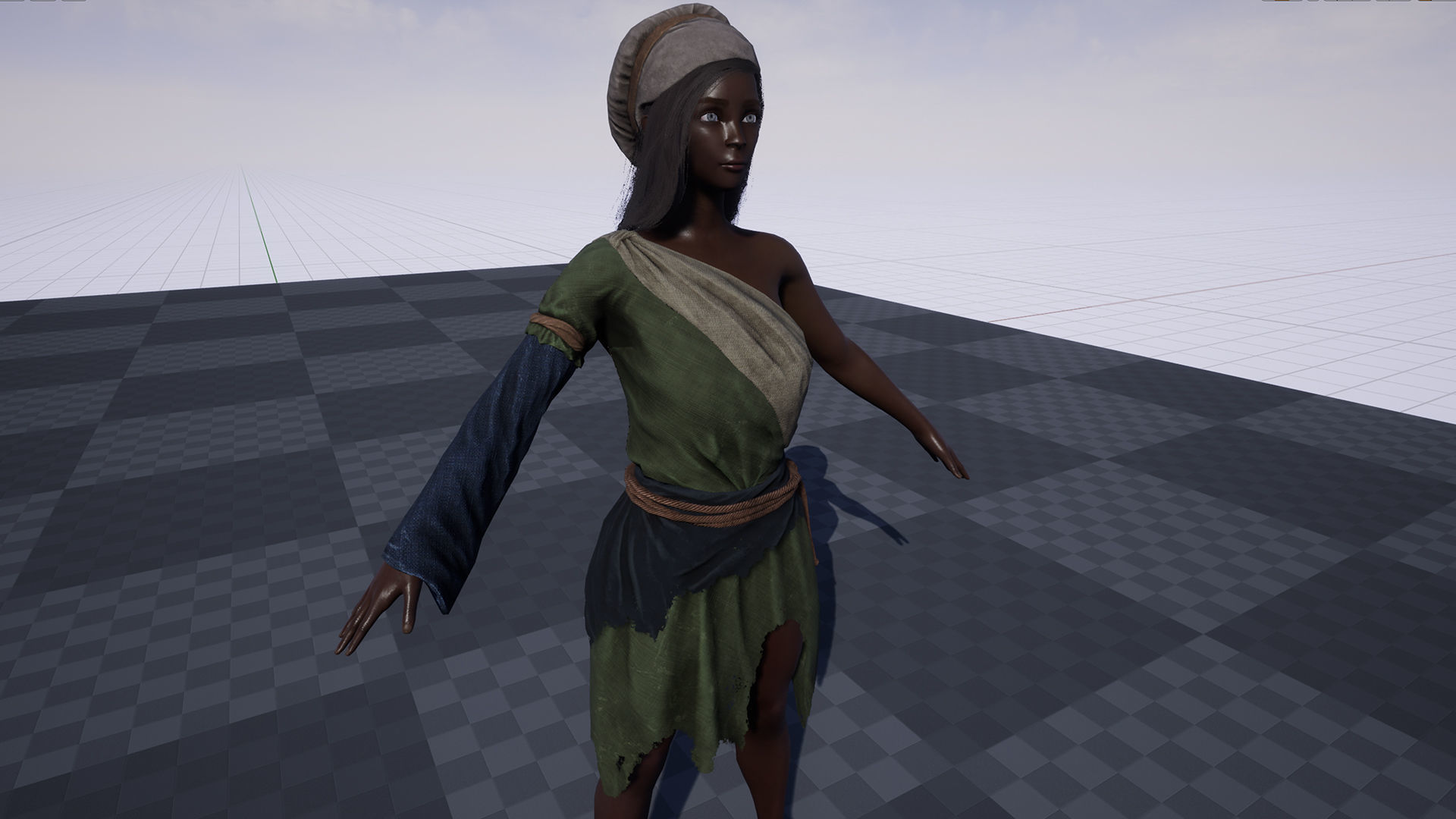 Poor Peasant Low-poly 3D model_15