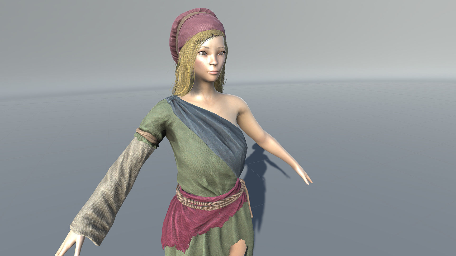Poor Peasant Low-poly 3D model_24