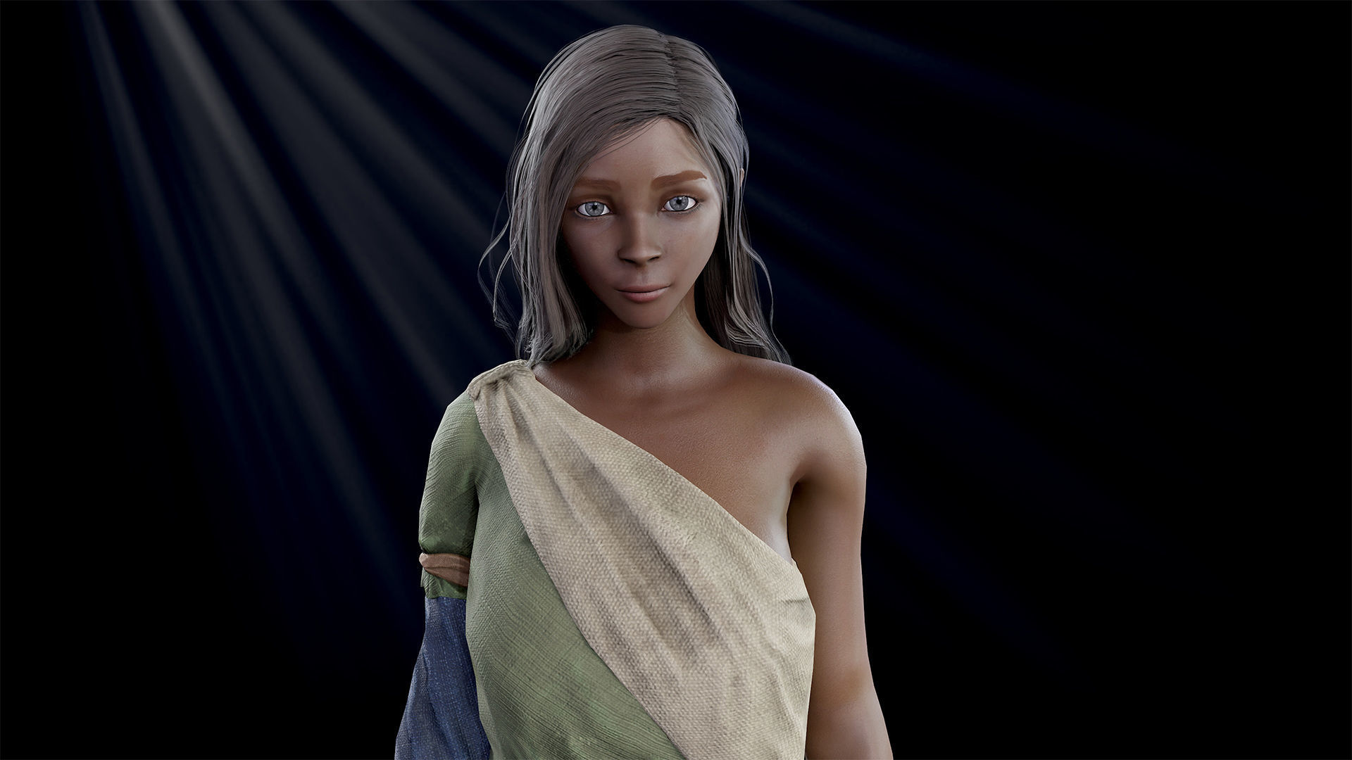 Poor Peasant Low-poly 3D model_4