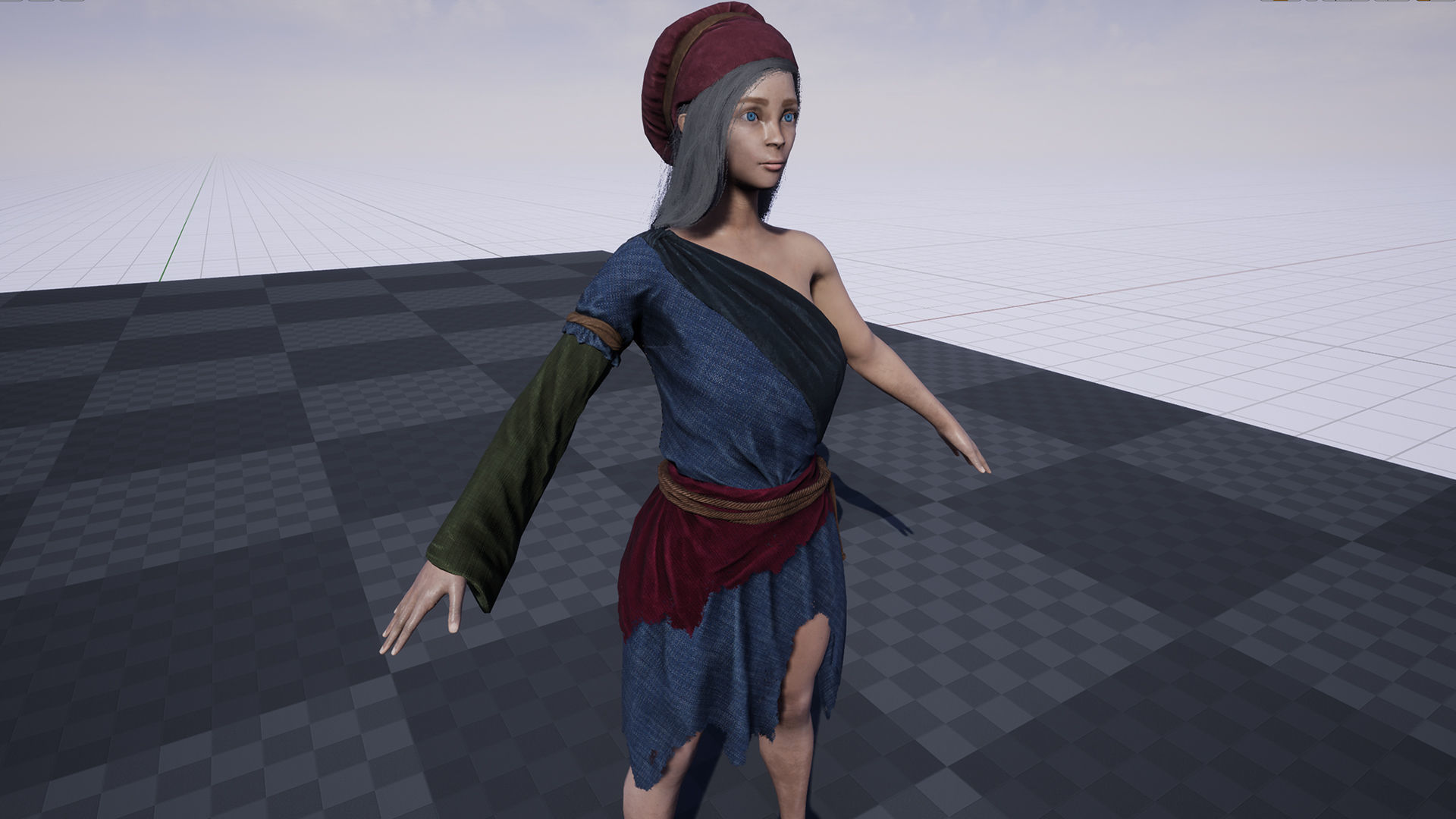 Poor Peasant Low-poly 3D model_14
