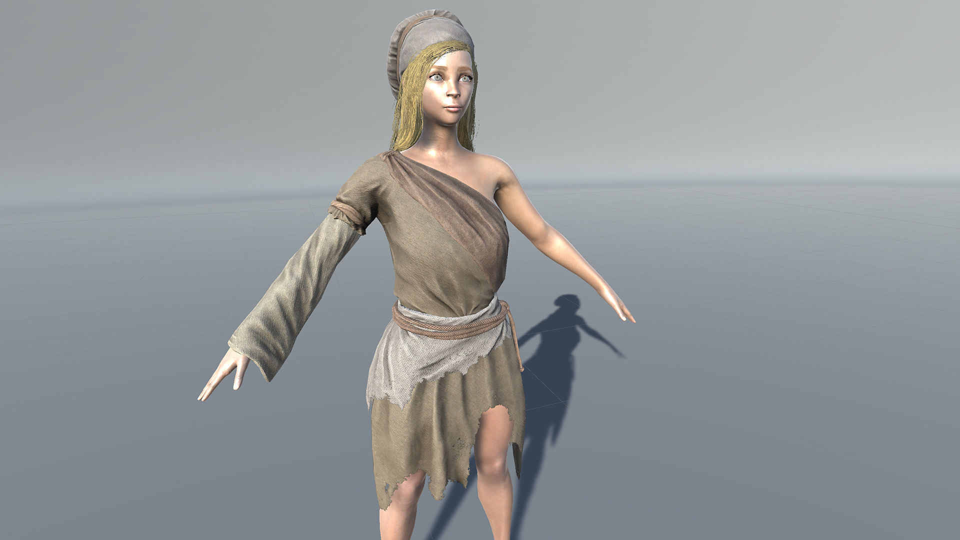 Poor Peasant Low-poly 3D model_26