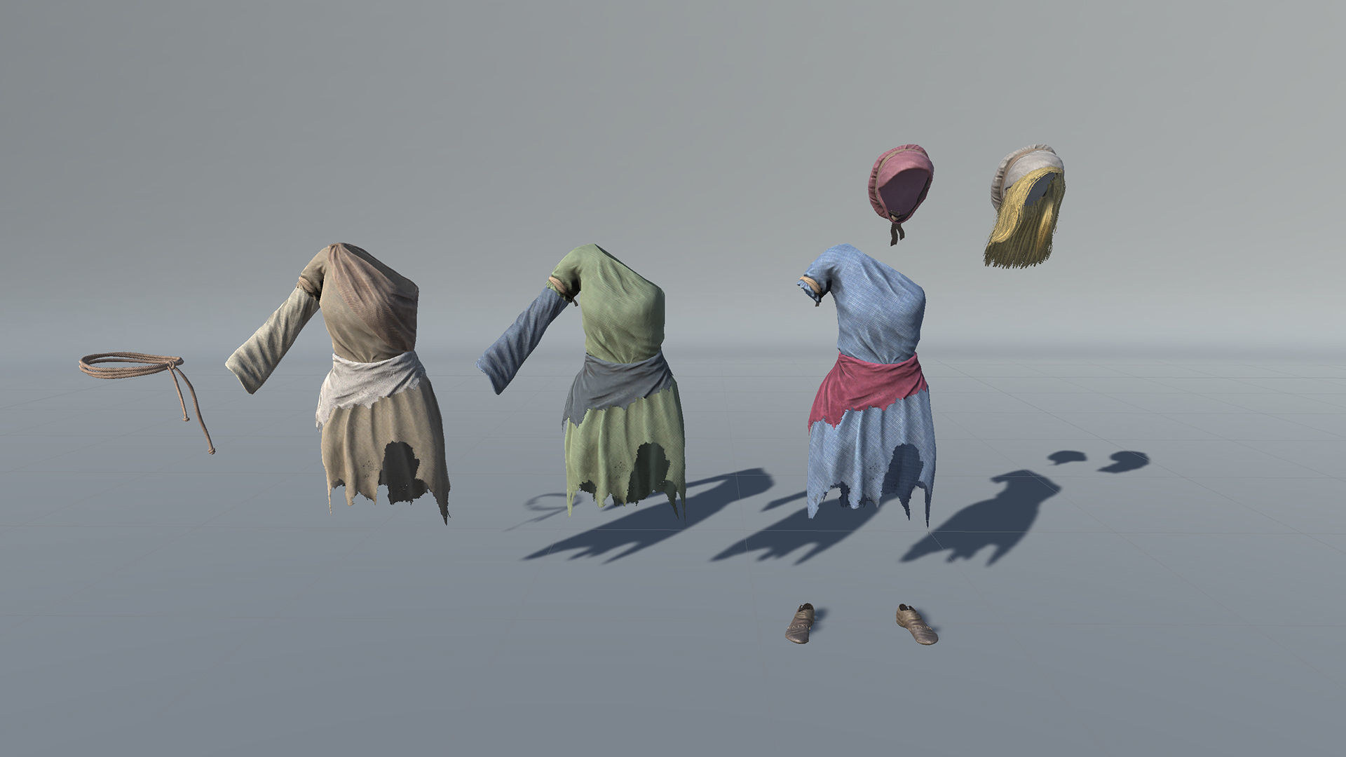 Poor Peasant Low-poly 3D model_27