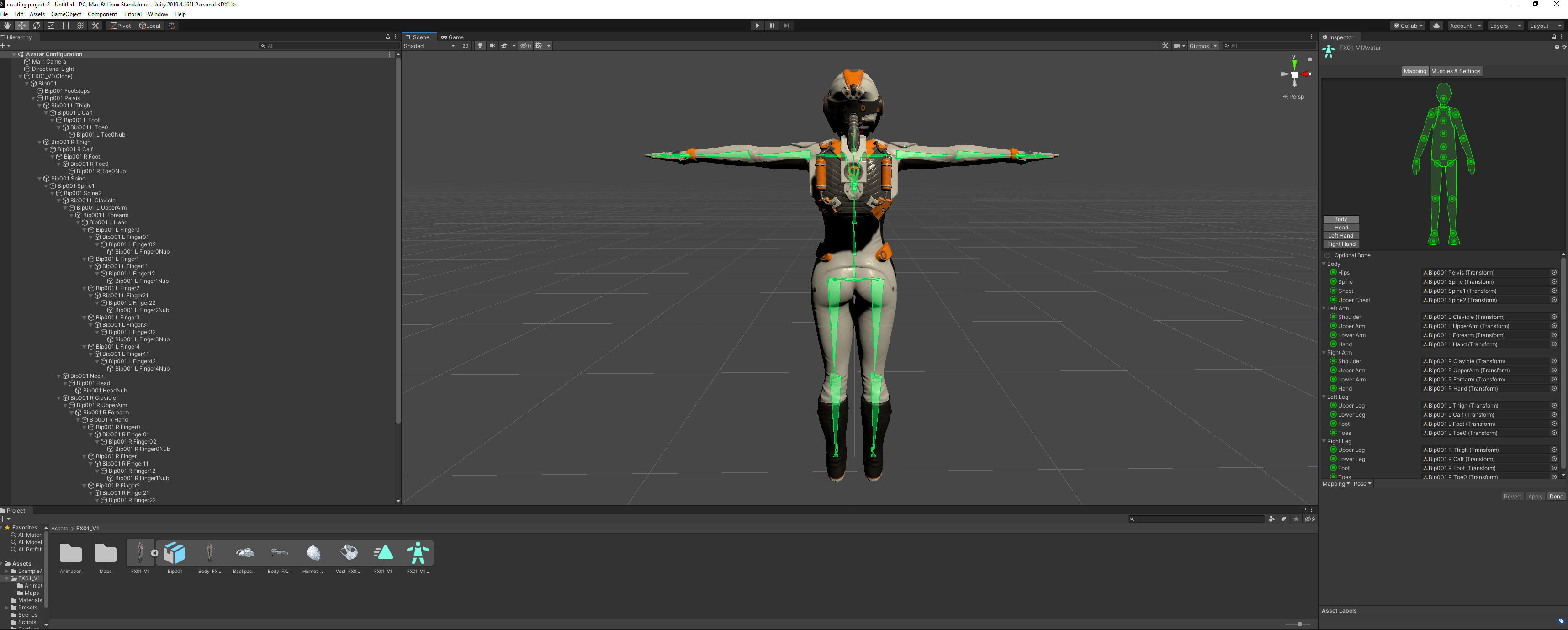 FX01 Female Space Suit White LITE VERSION Low-poly 3D model_15