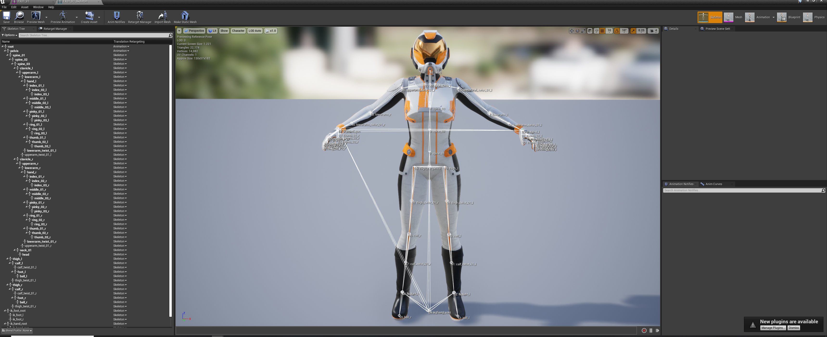 FX01 Female Space Suit White LITE VERSION Low-poly 3D model_17