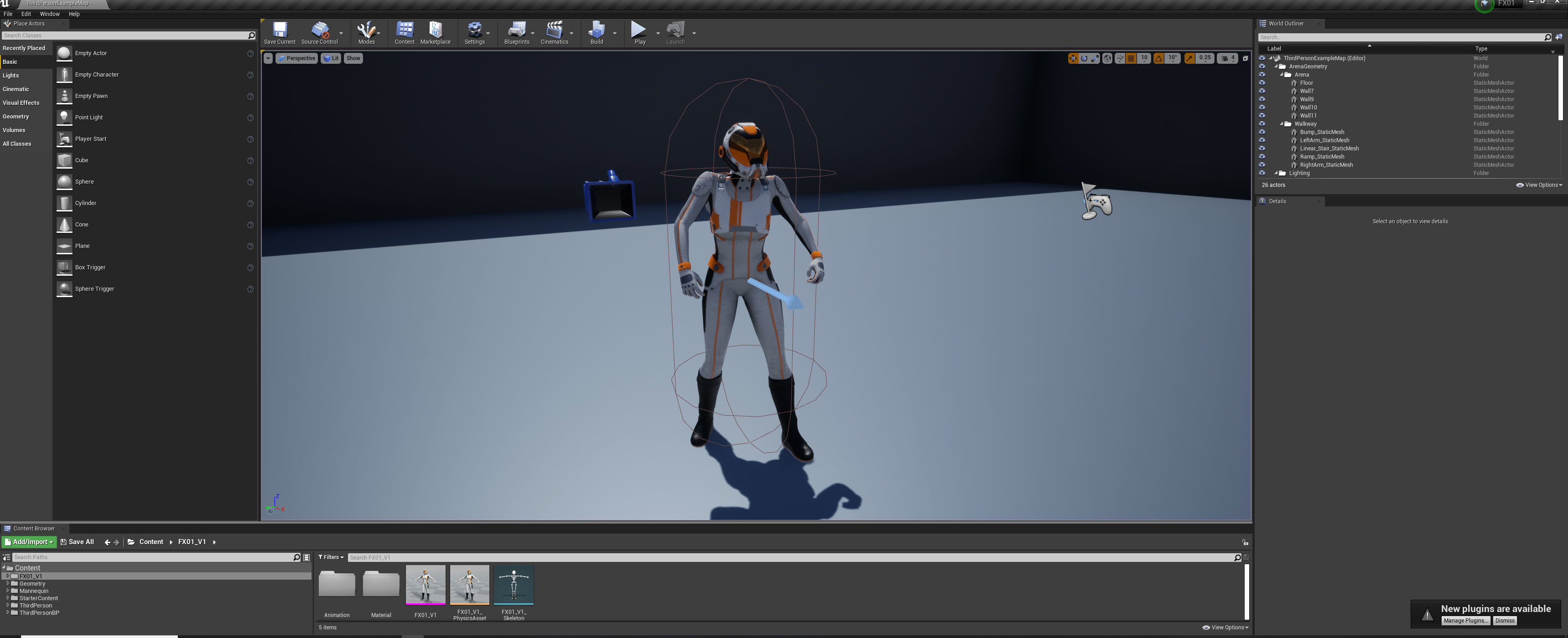 FX01 Female Space Suit White LITE VERSION Low-poly 3D model_16