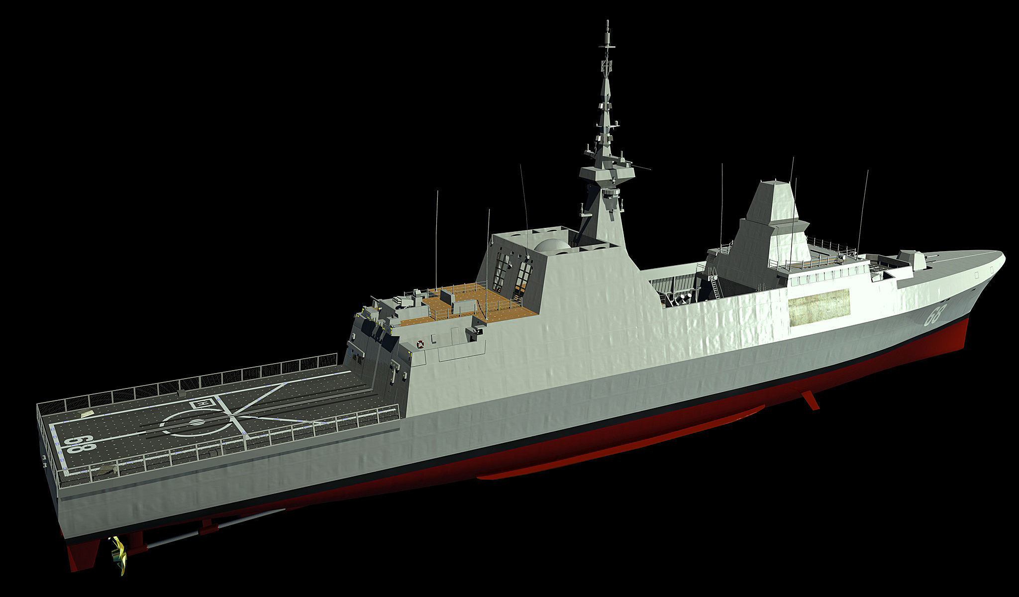 Singapore Navy RSS-68 Formidable Class Frigate 3D model_3