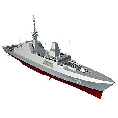 Singapore Navy RSS-68 Formidable Class Frigate 3D model_1