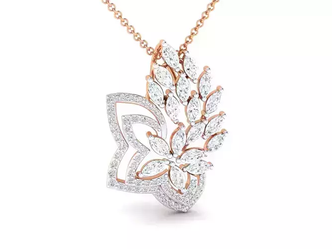 Women pendant 3dm stl render detail