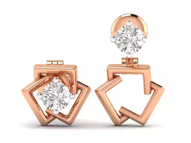 Women Earrings 3dm stl render detail  3D print model