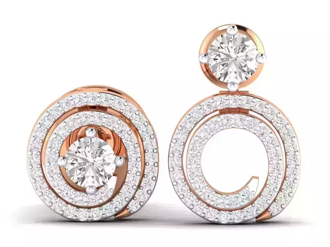 Women Earrings 3dm stl render detail  3D print model