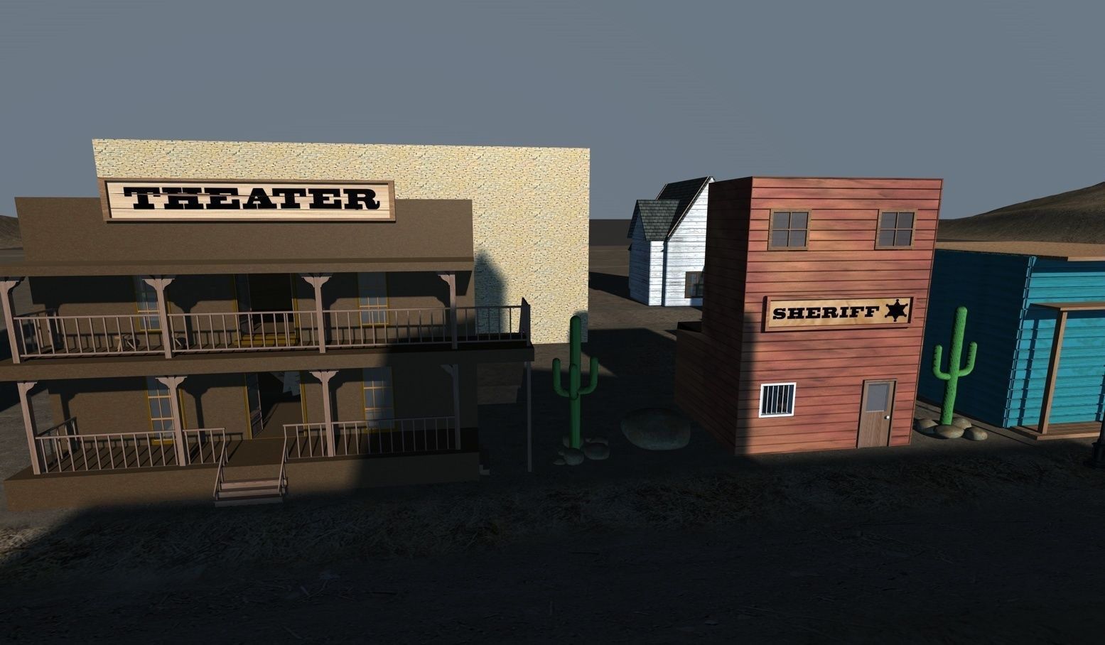 Old West Town 3D model_36