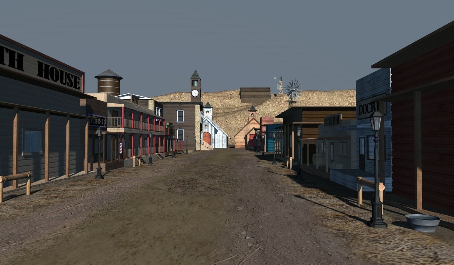 Old West Town 3D model_30