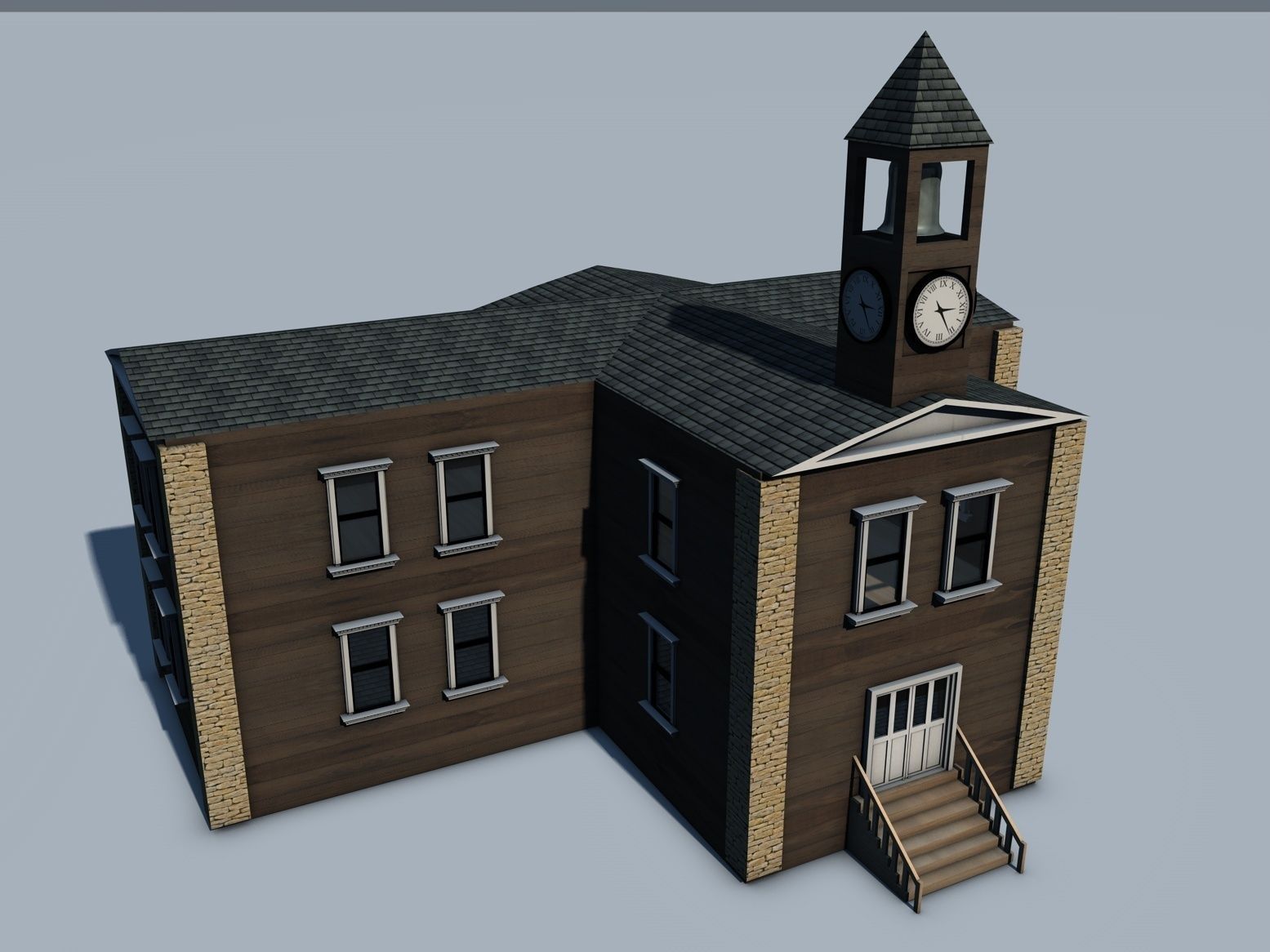 Old West Town 3D model_9