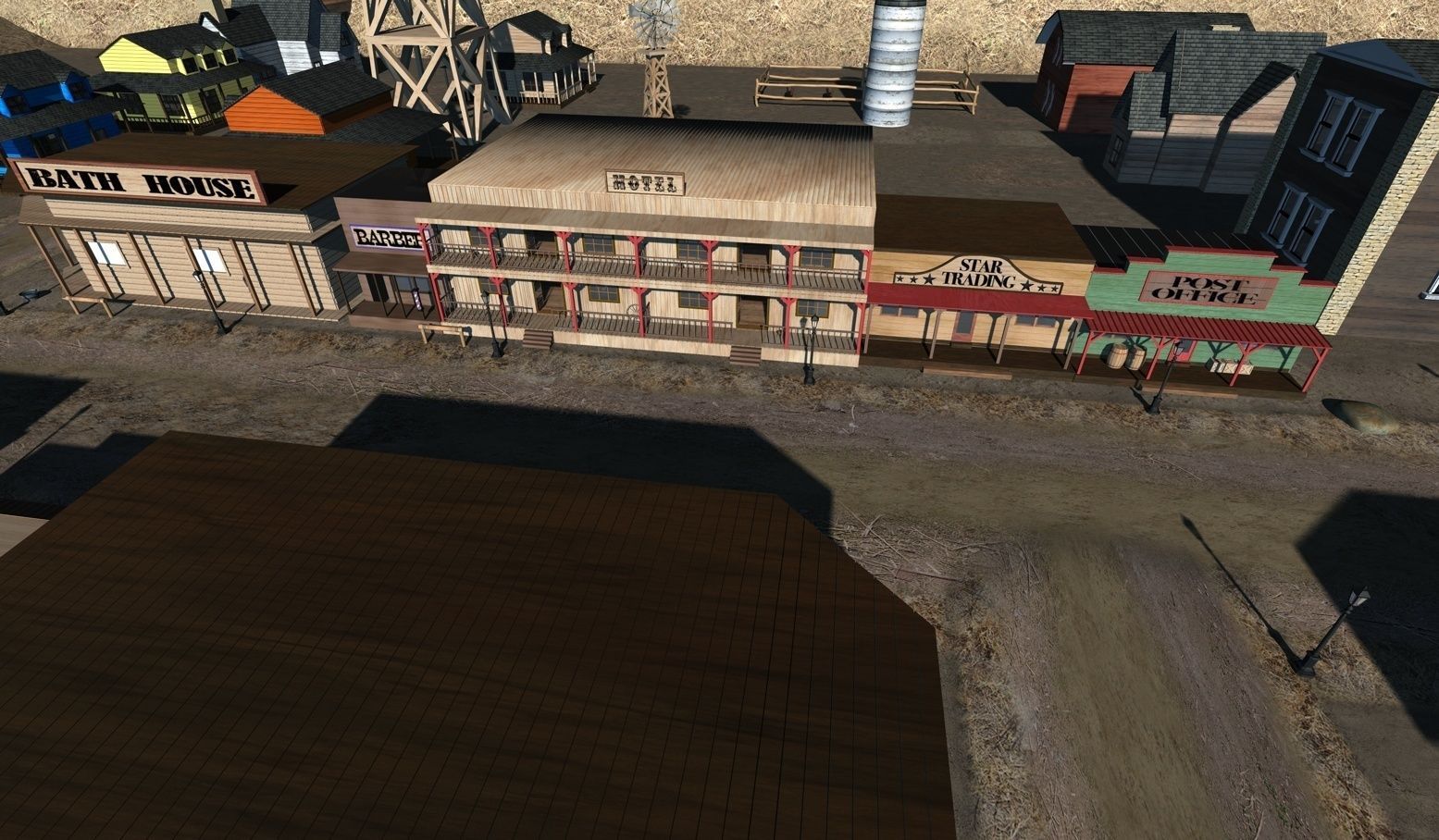 Old West Town 3D model_39