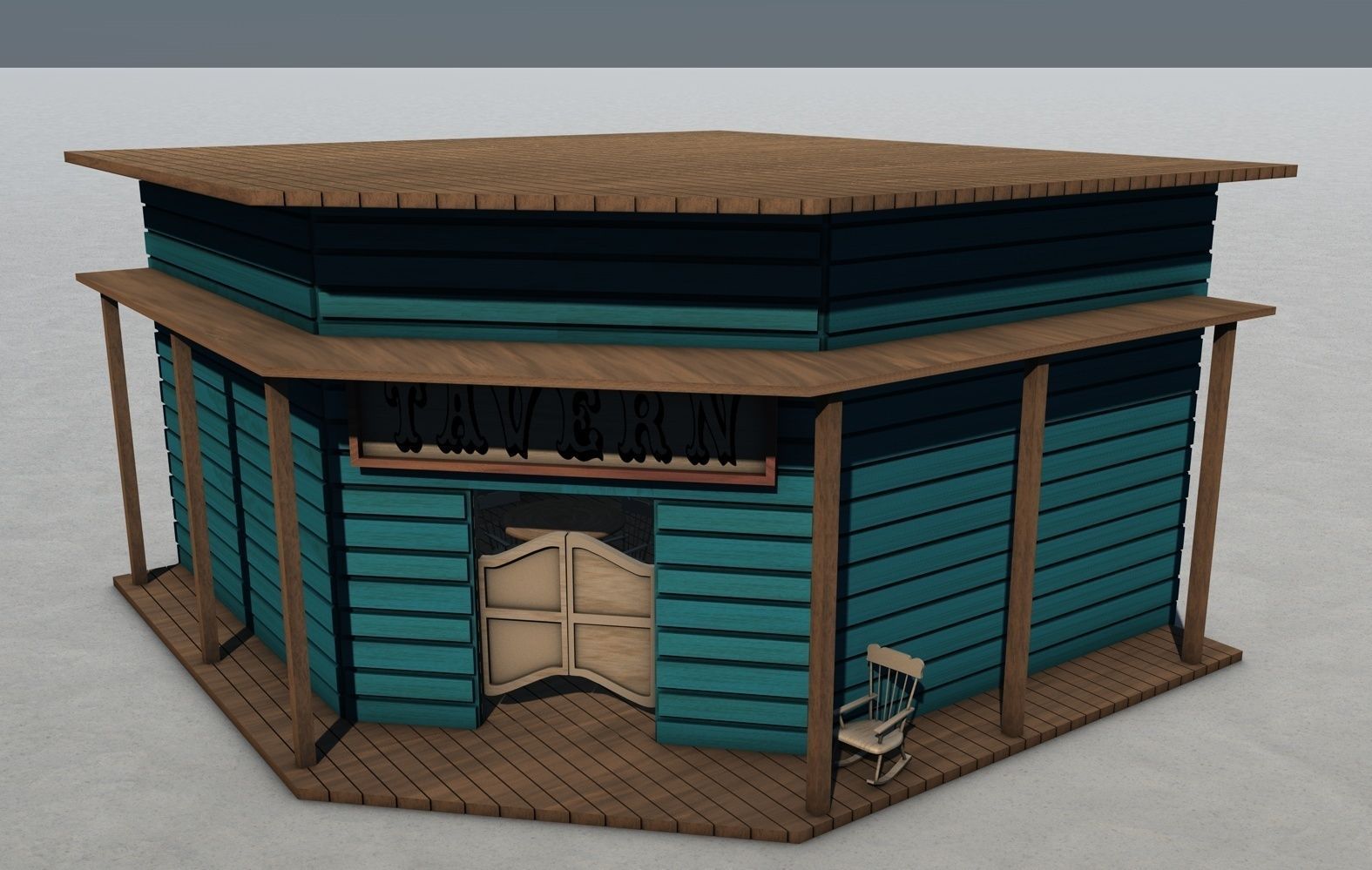 Old West Town 3D model_24