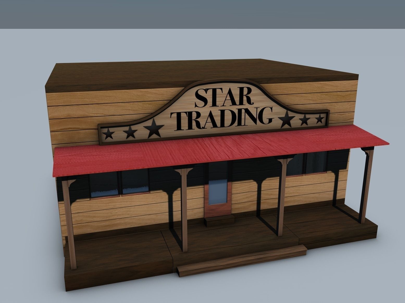 Old West Town 3D model_11