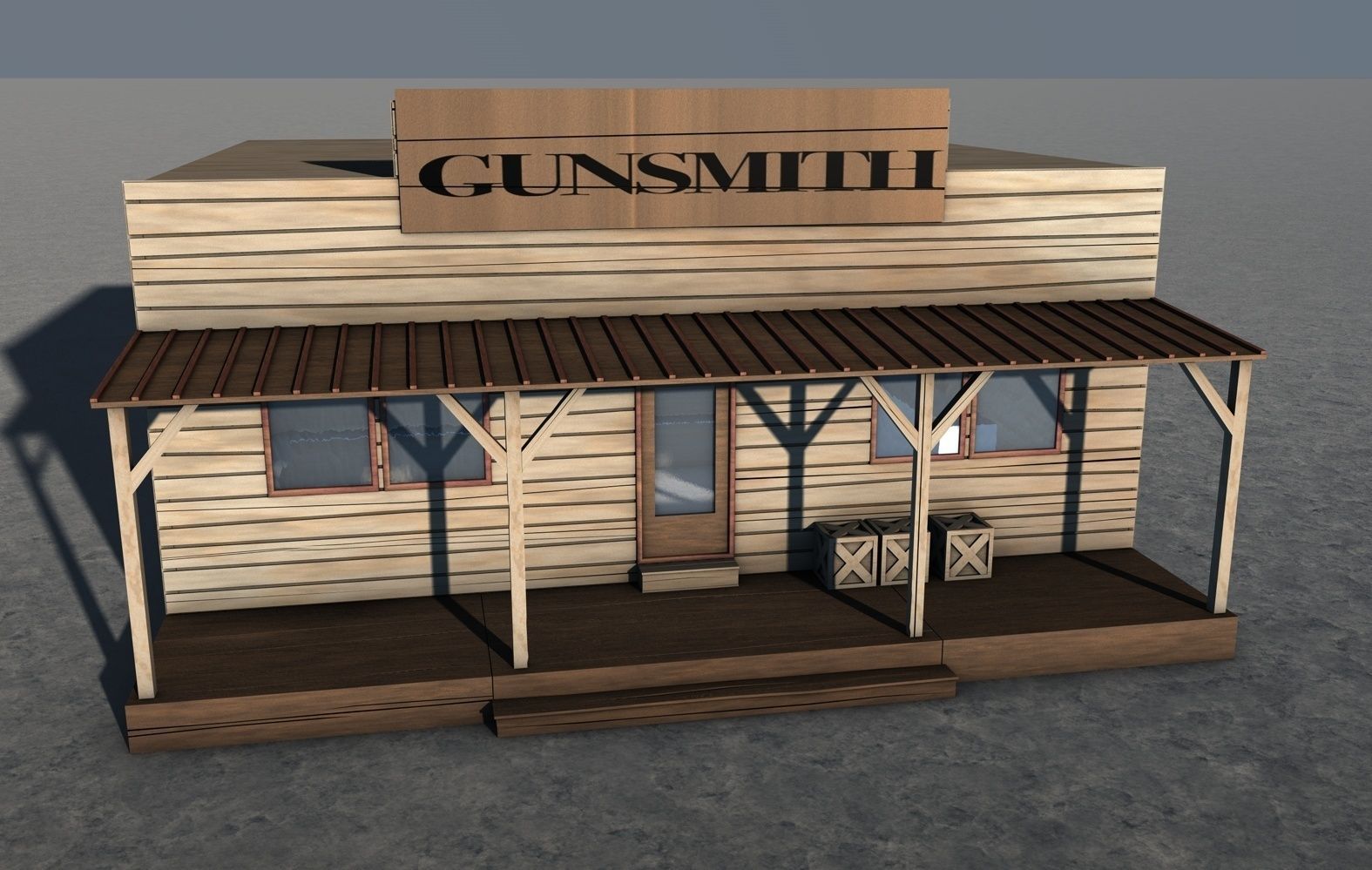 Old West Town 3D model_20