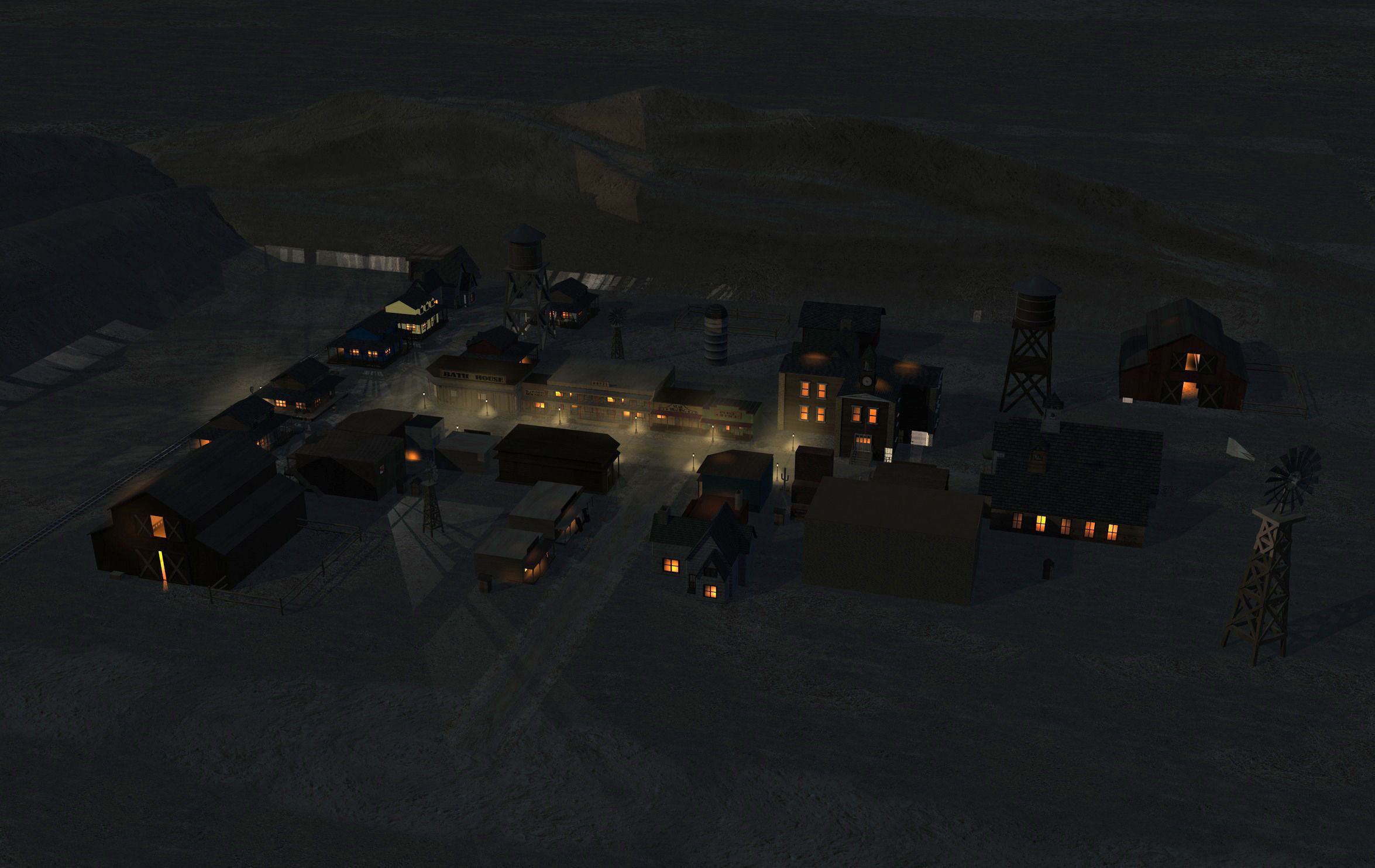 Old West Town 3D model_41