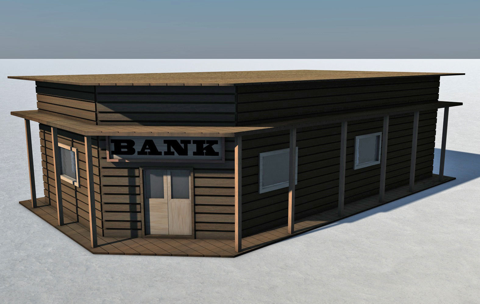 Old West Town 3D model_15