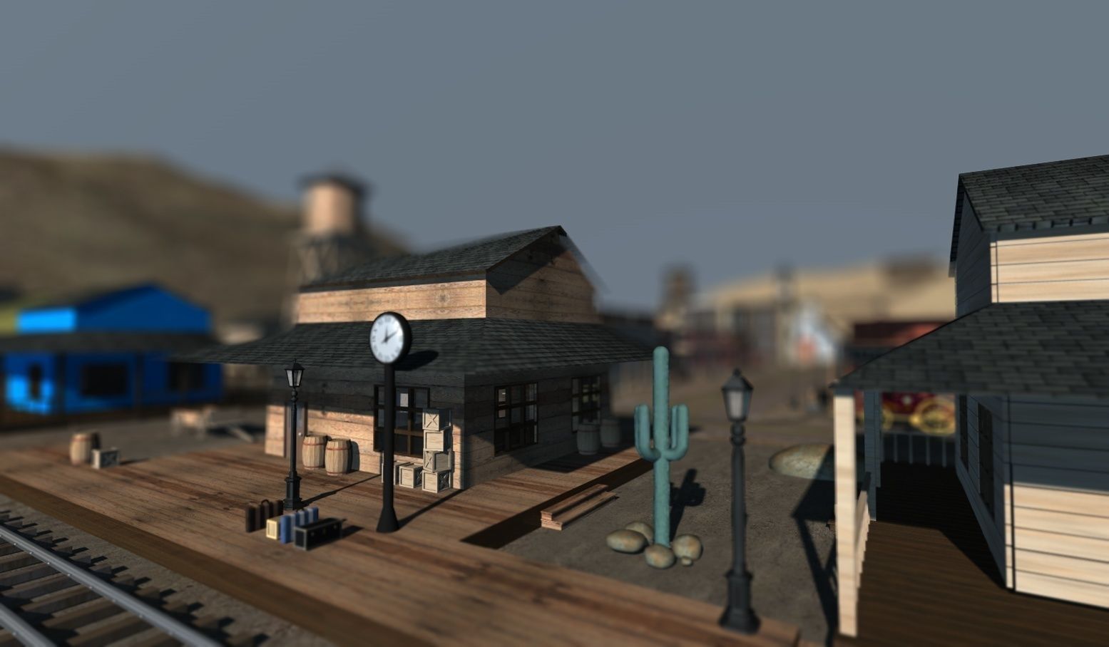 Old West Town 3D model_25