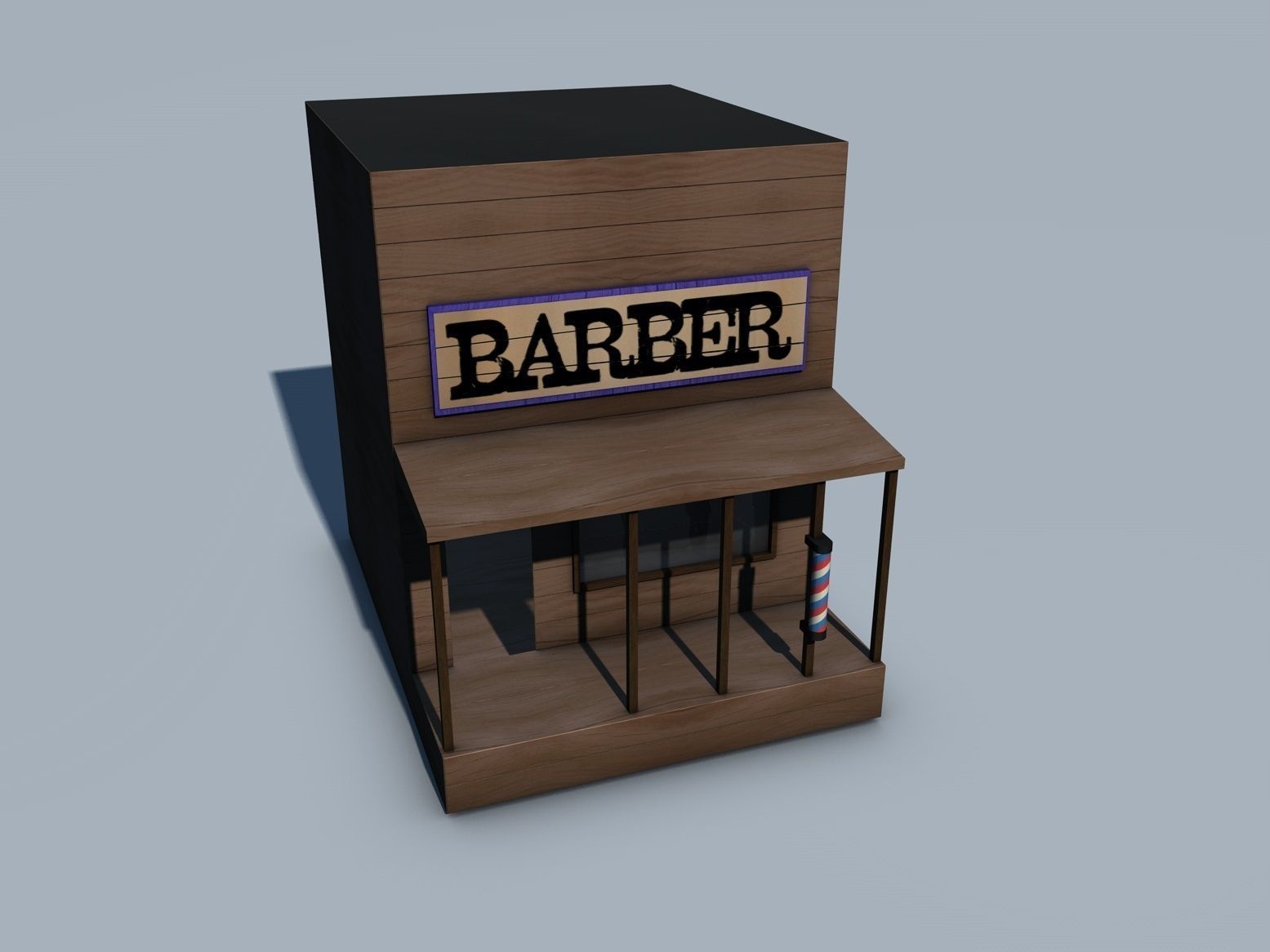 Old West Town 3D model_12