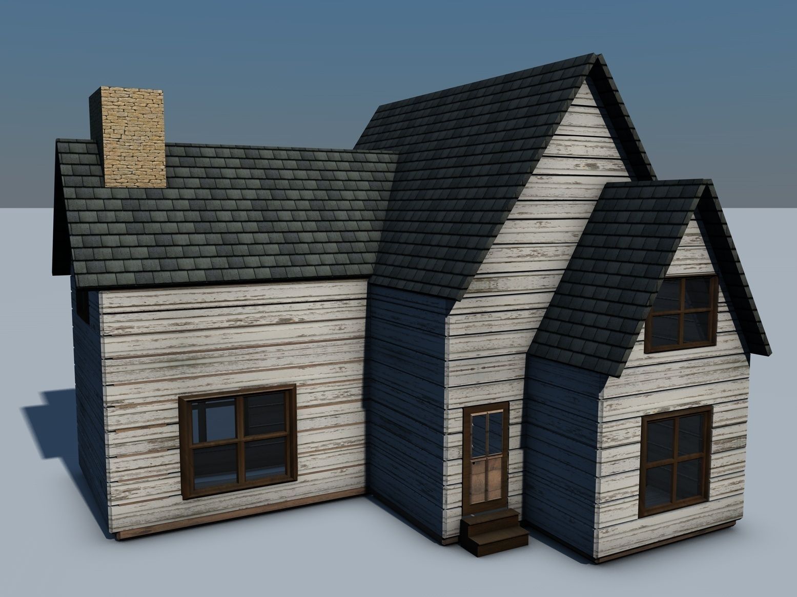 Old West Town 3D model_7