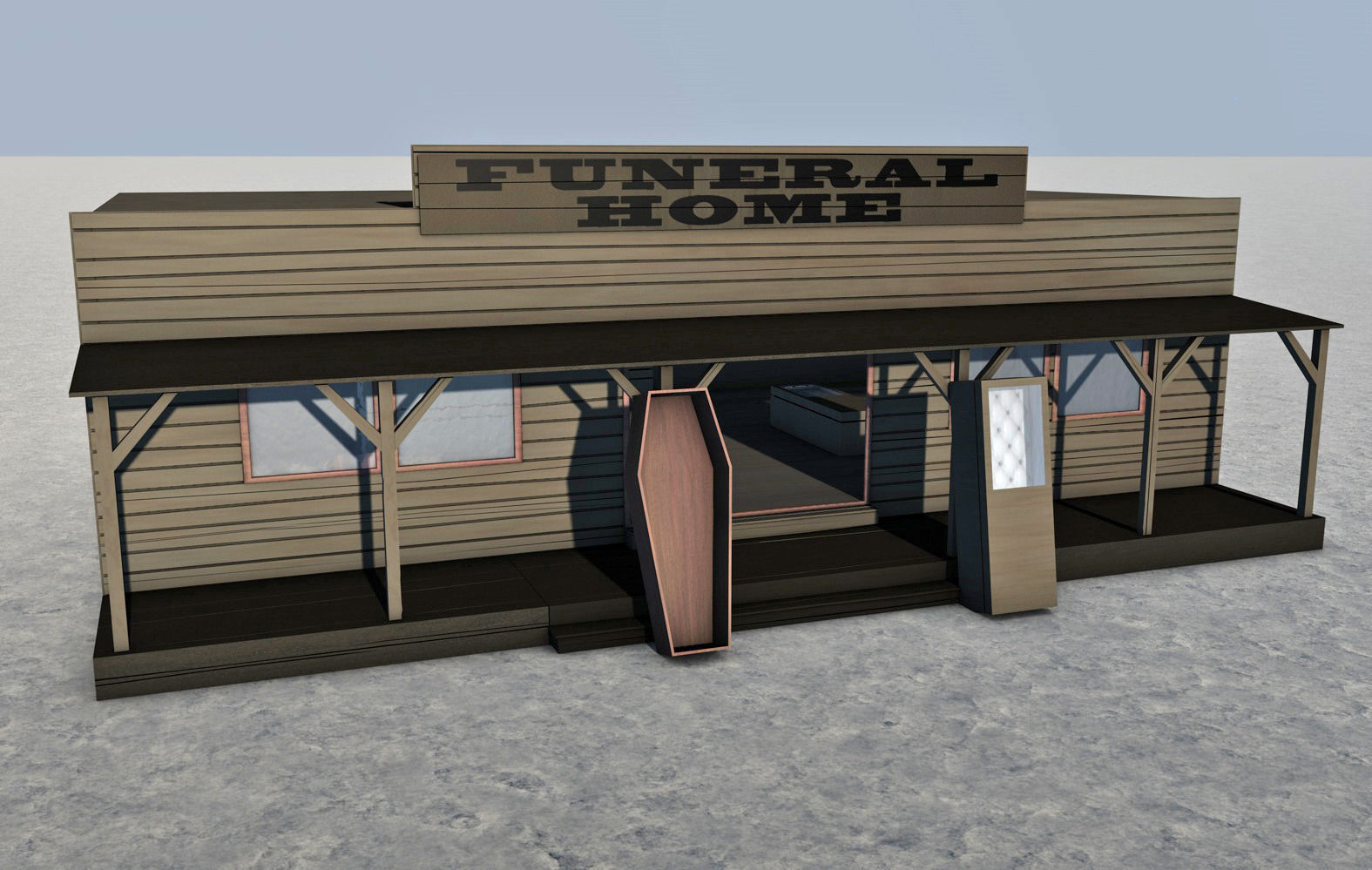 Old West Town 3D model_23