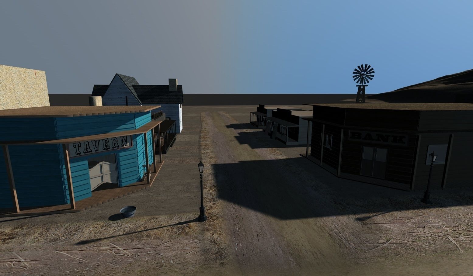 Old West Town 3D model_35