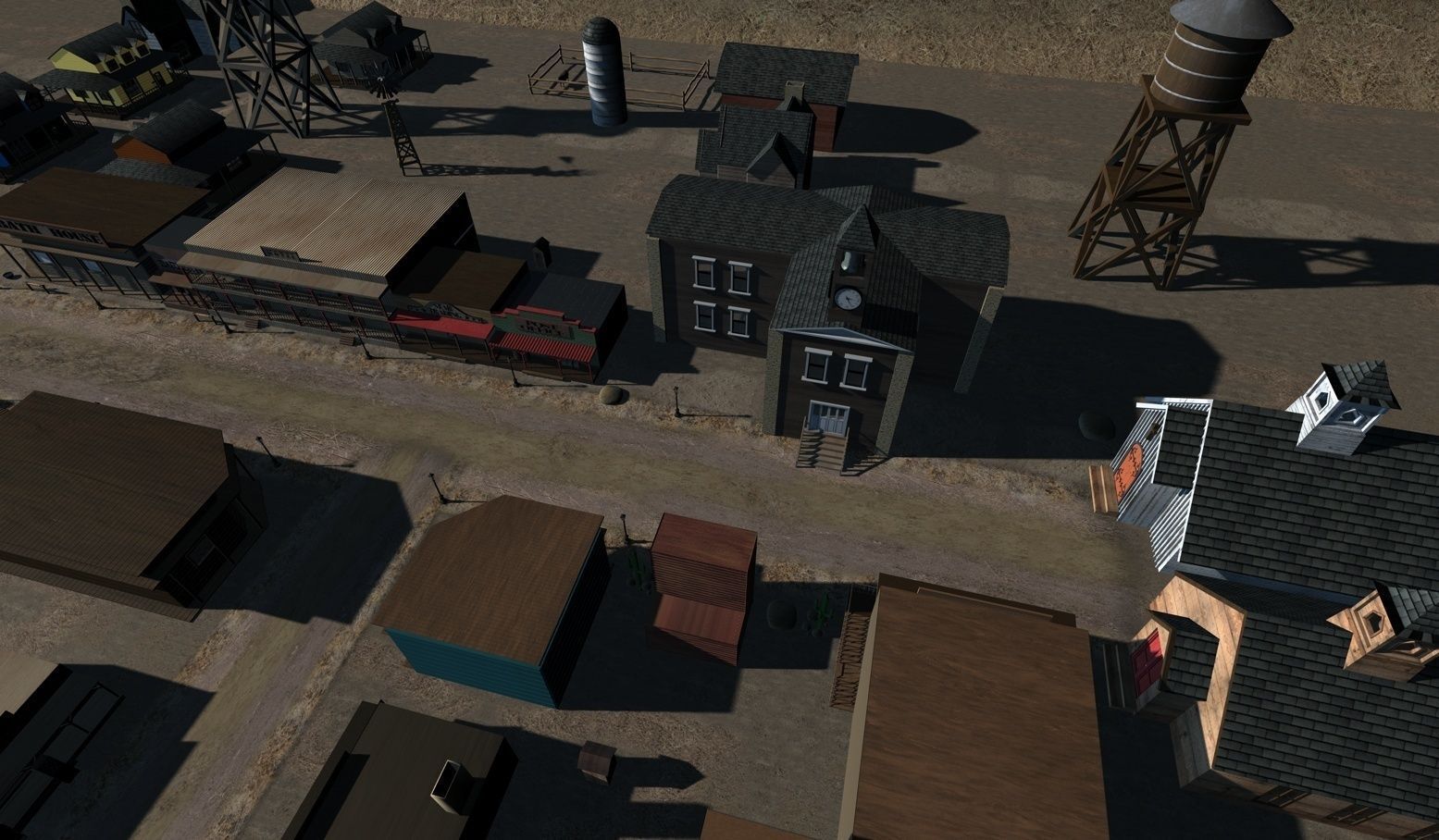 Old West Town 3D model_32