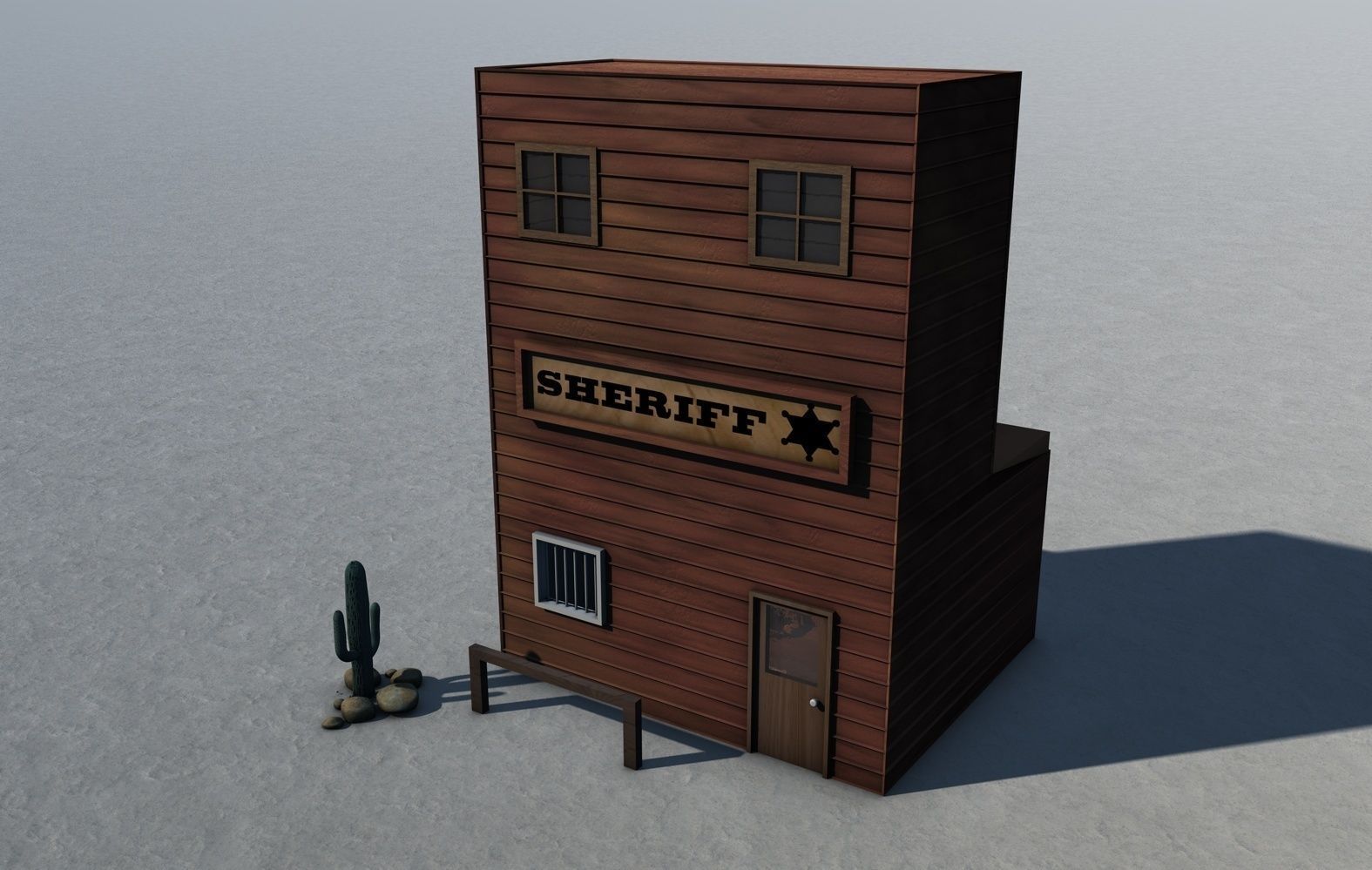 Old West Town 3D model_16