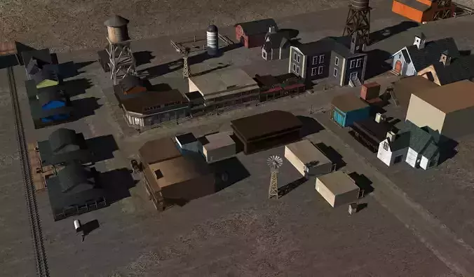 Old West Town 3D model