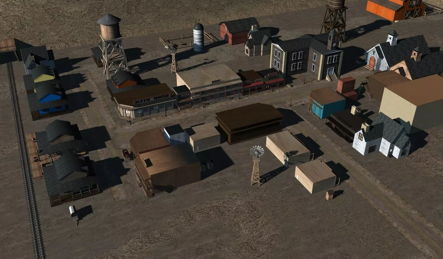 Old West Town 3D model_0