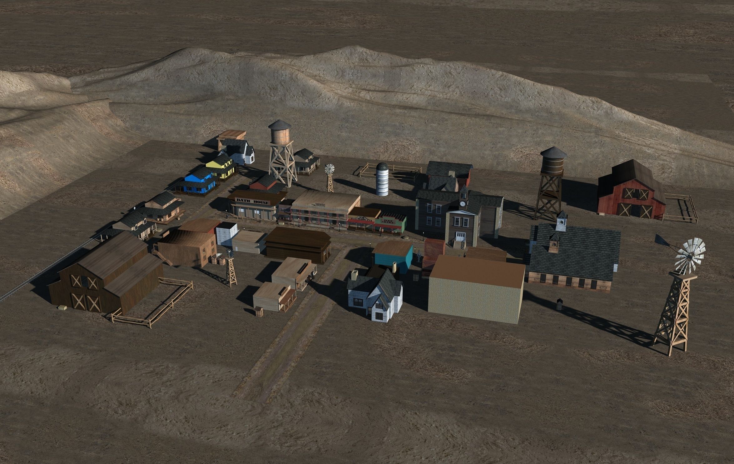 Old West Town 3D model_43