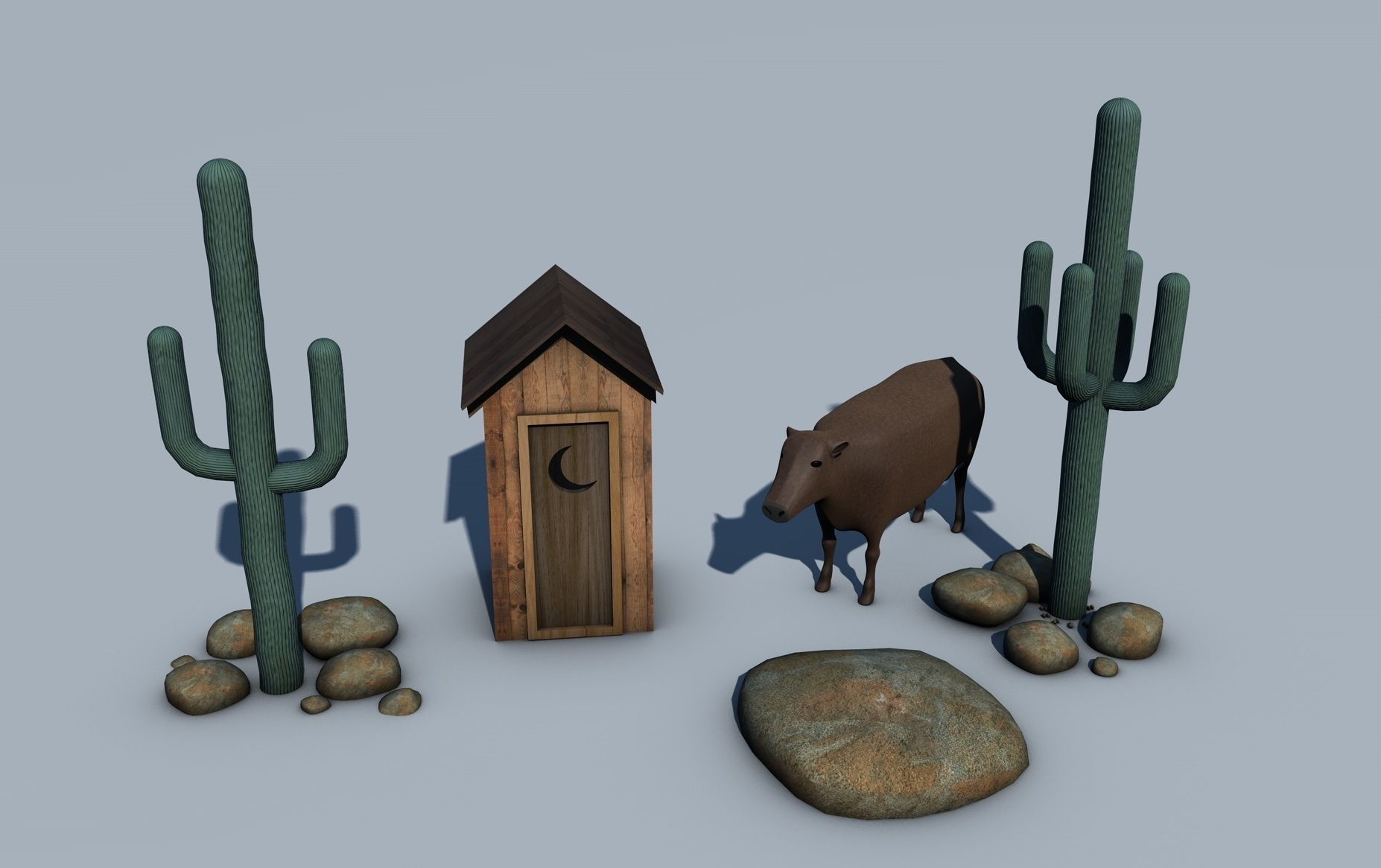 Old West Town 3D model_27