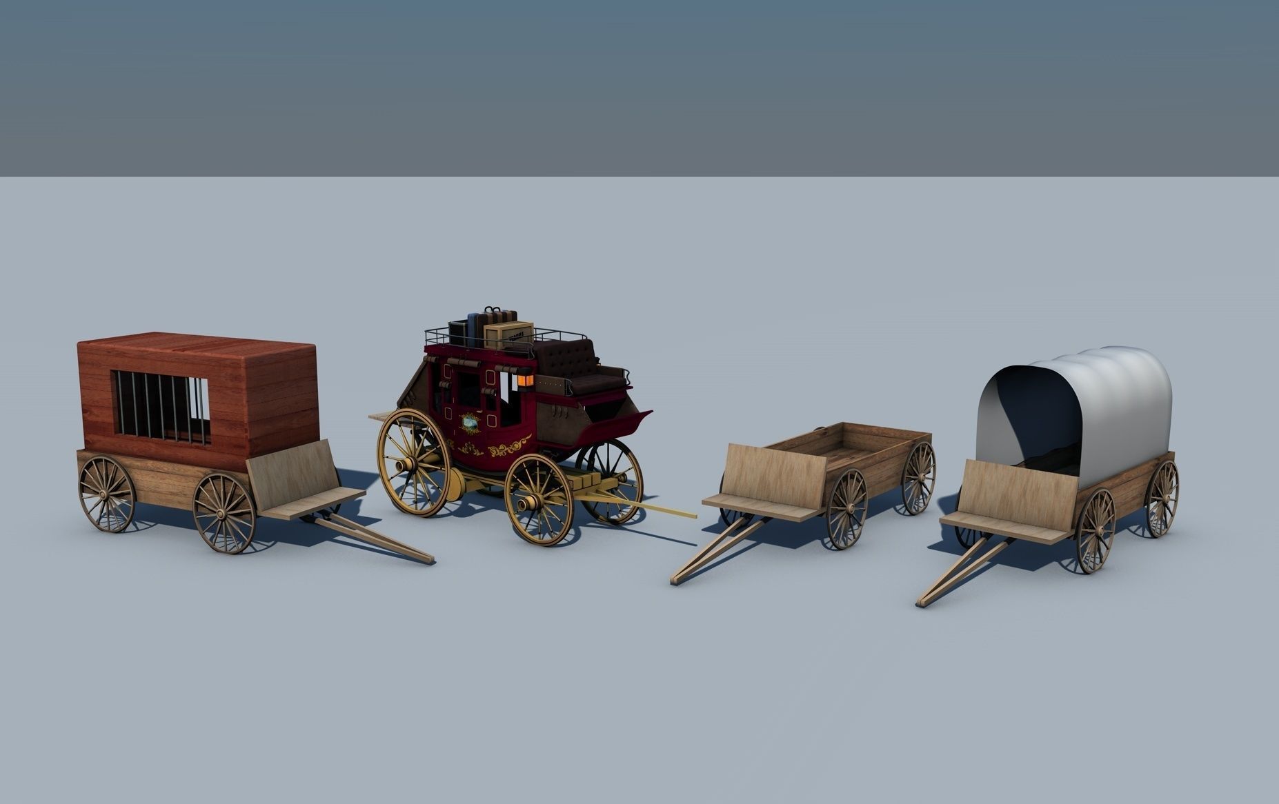 Old West Town 3D model_26