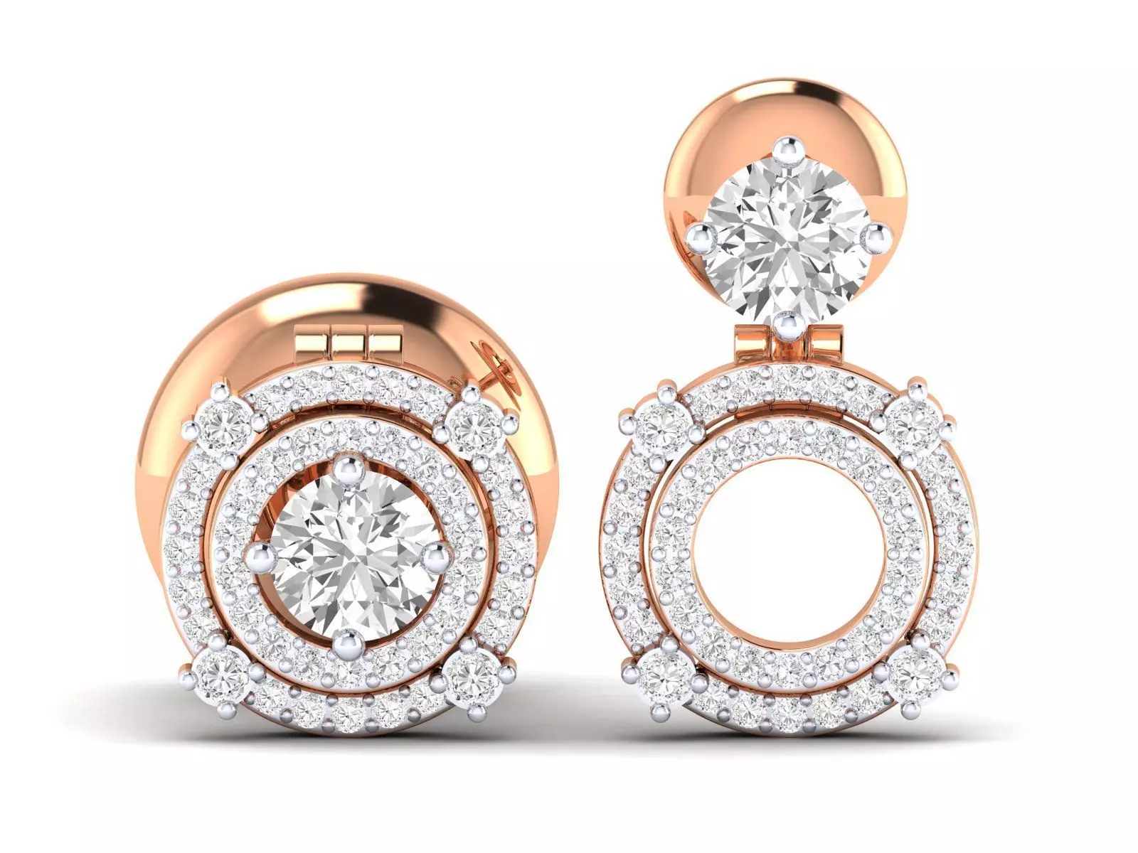 Women Earrings 3dm stl render detail 3D print model