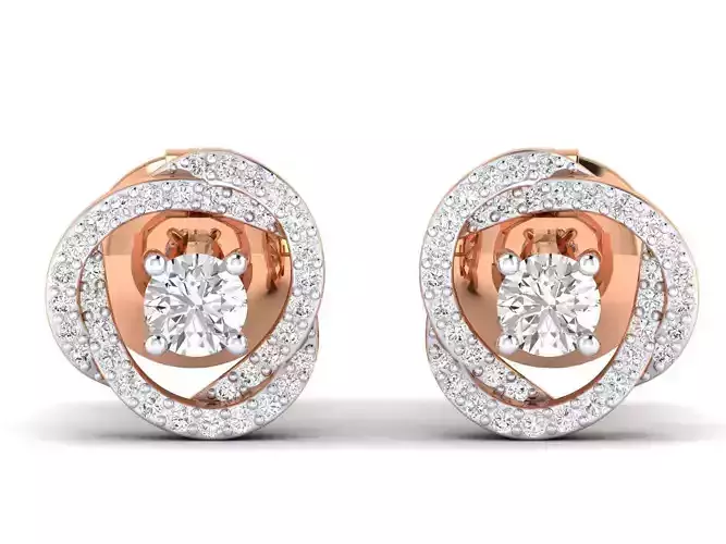 Women Earrings 3dm stl render detail 