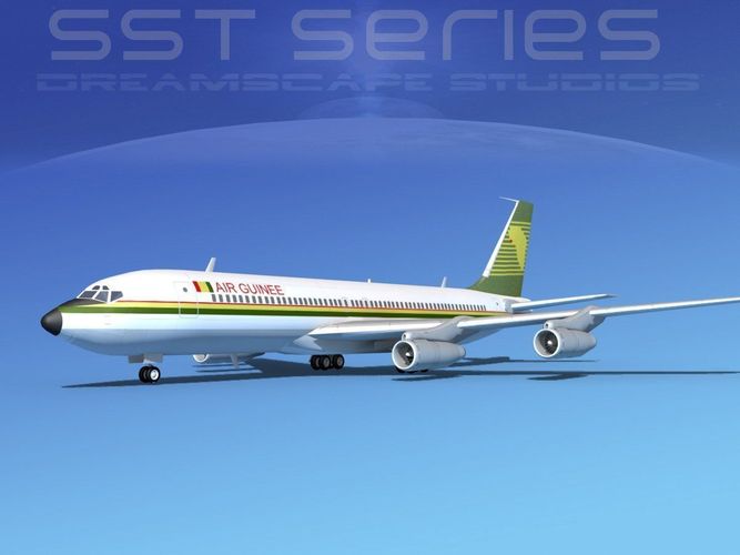 Boeing 707-320 SS Air Guinea 3D model
