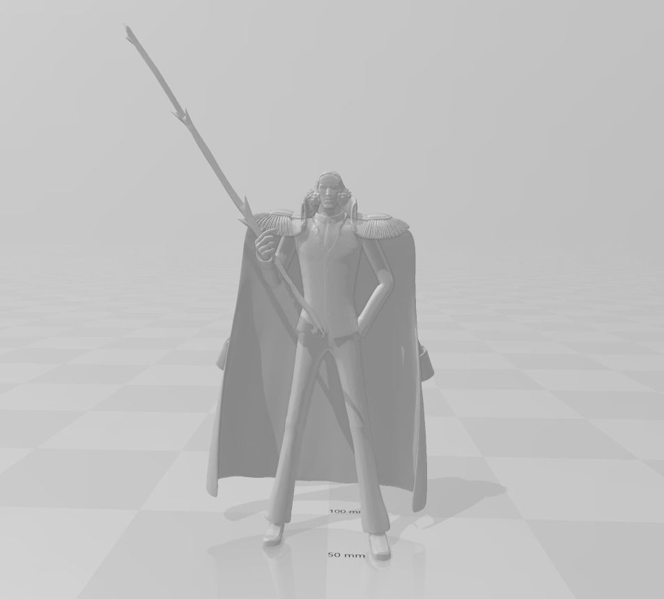 Aokiji 3D Model man holding sword 3D print model_2