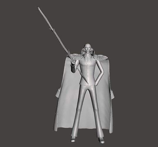 Aokiji 3D Model man holding sword 3D print model