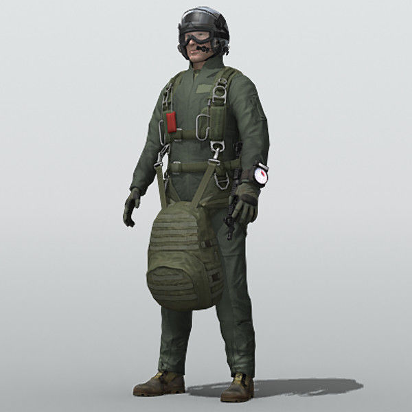 UA Army 82nd Airborne Jumpmaster Low-poly 3D model